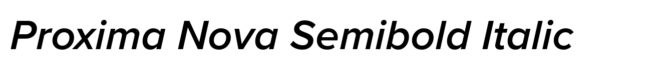 Proxima Nova Semibold Italic